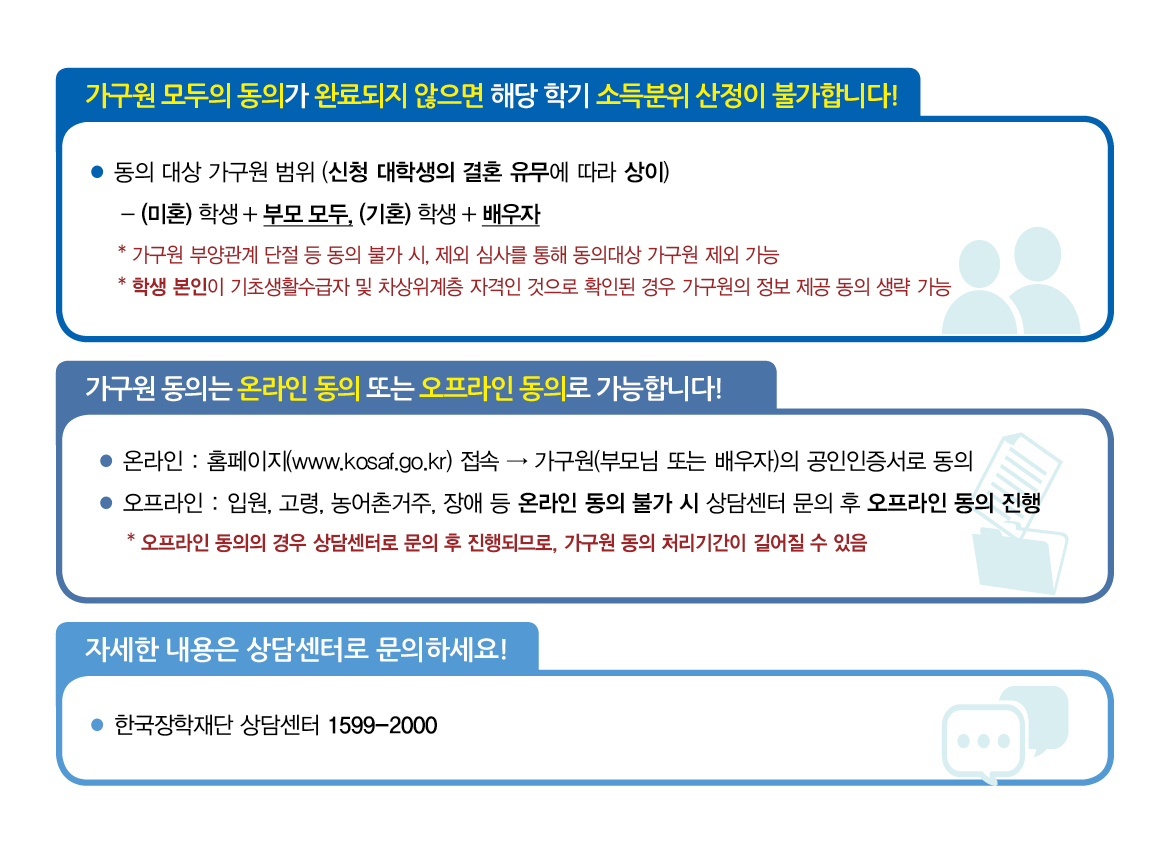 2016년 2학기 국가장학금 신청자 가구원동의 안내