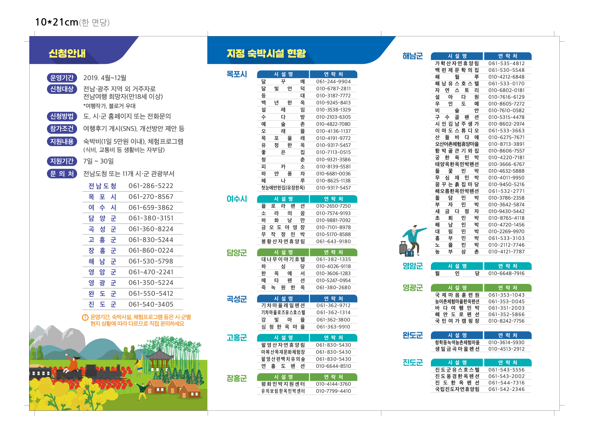 [전라남도] 「남도에서 한 달 여행하기(숙박비 등 지원)」 참가자 모집 안내