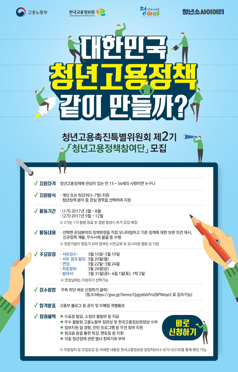 청년고용정책참여단 2기 모집