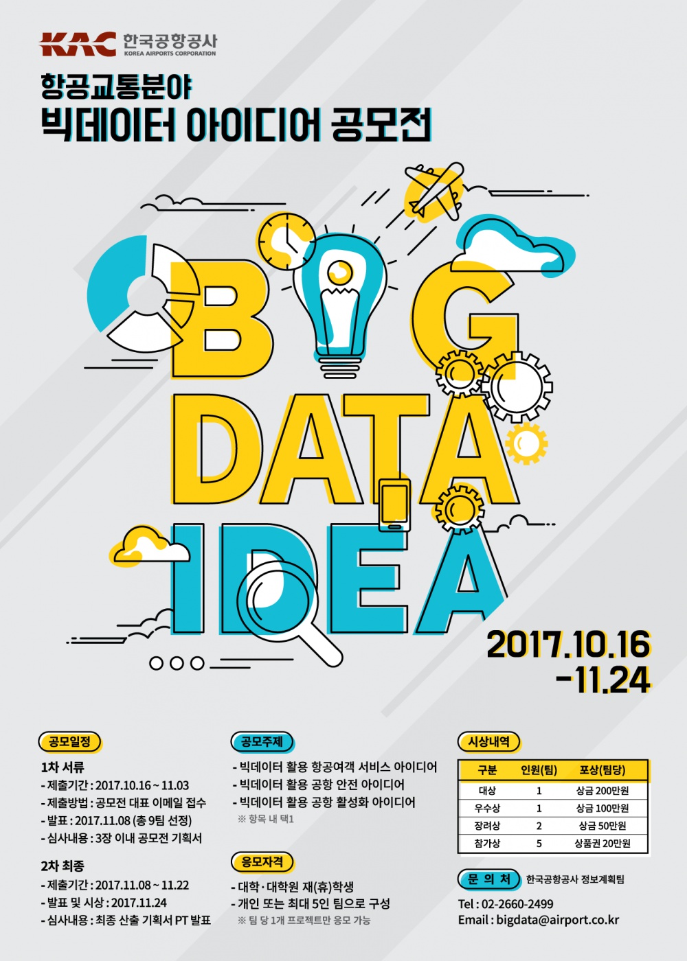항공교통분야 빅데이터 활용 아이디어 공모전 안내