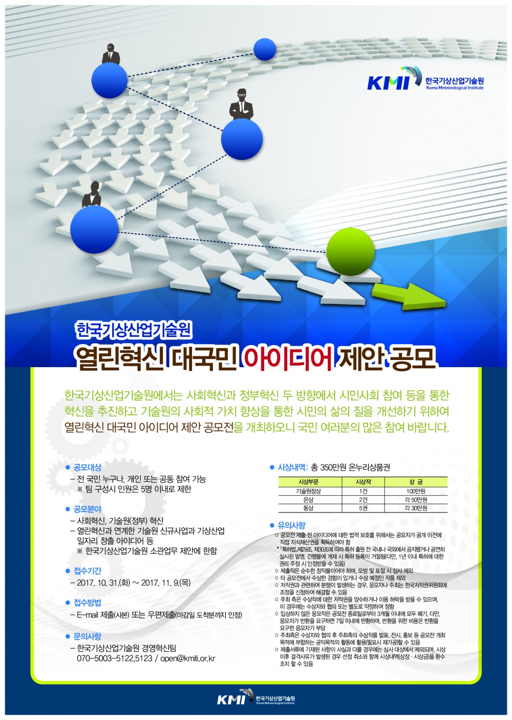 한국기상산업기술원 열린혁신 대국민 아이디어 공모전 안내