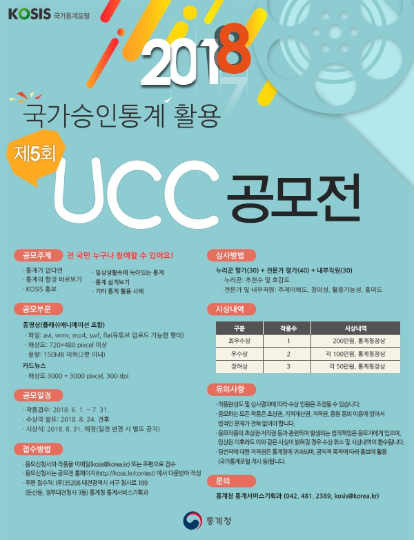 제5회 국가승인통계 활용 UCC 공모전