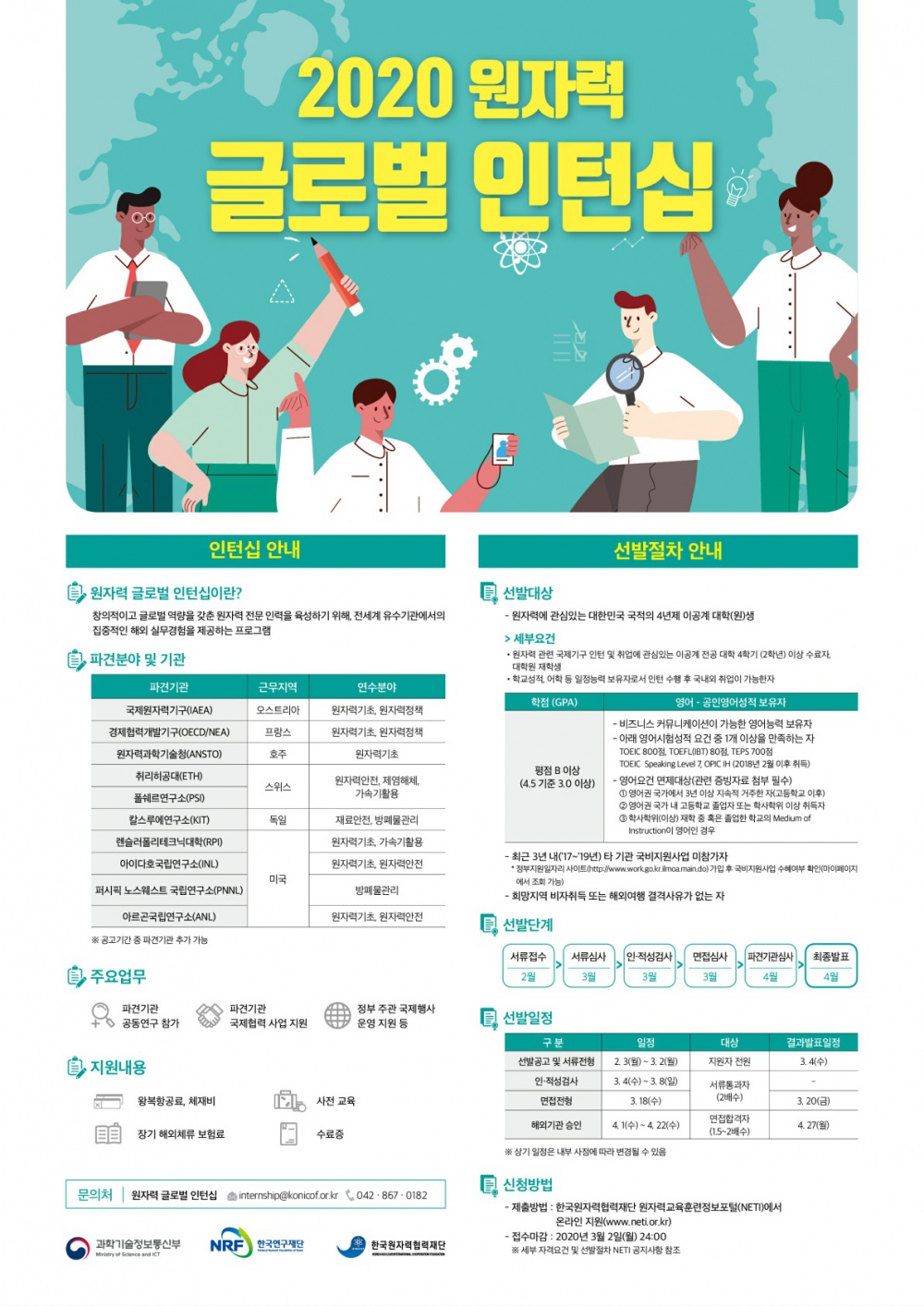 2020 원자력 글로벌 인턴십 안내