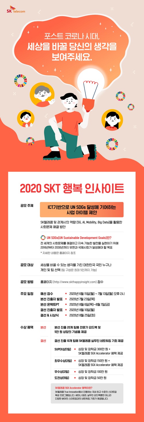 2020 SK텔레콤 행복인사이트 공모전 안내