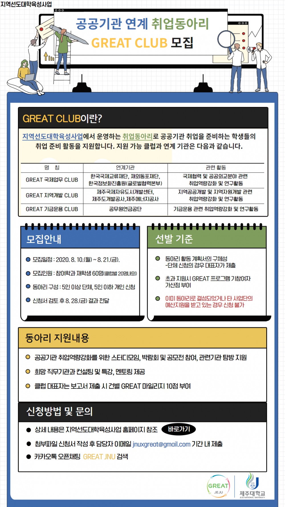 [지역선도] 공공기관연계 취업동아리 GREAT CLUB 모집