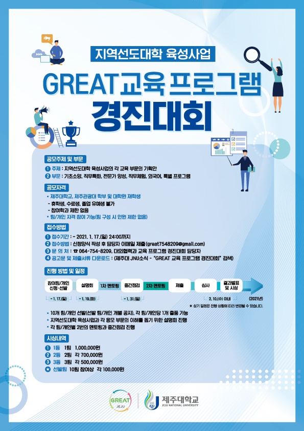 [지역선도] GREAT 교육 프로그램 경진대회(1. 17.까지 접수)