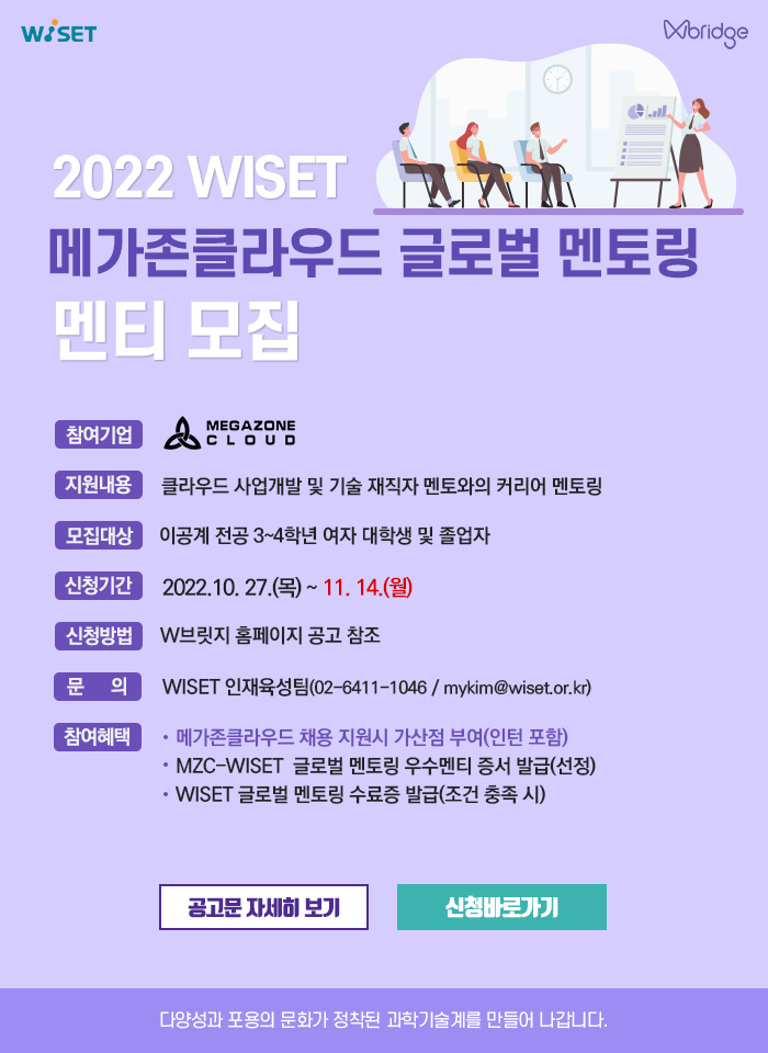 2022 WISET 메가존클라우드 글로벌 멘토링