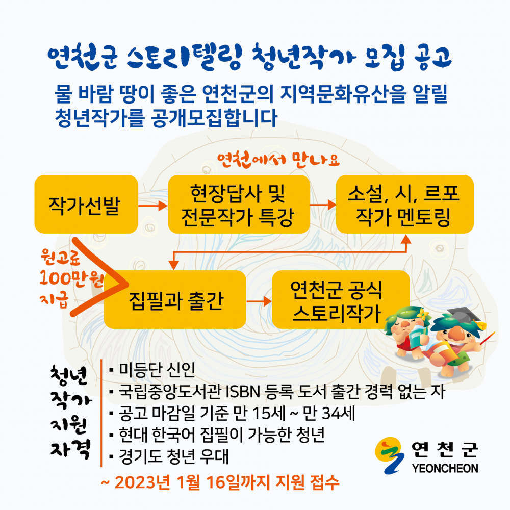 [연천군] 연천군 스토리텔링 청년작가 추가모집