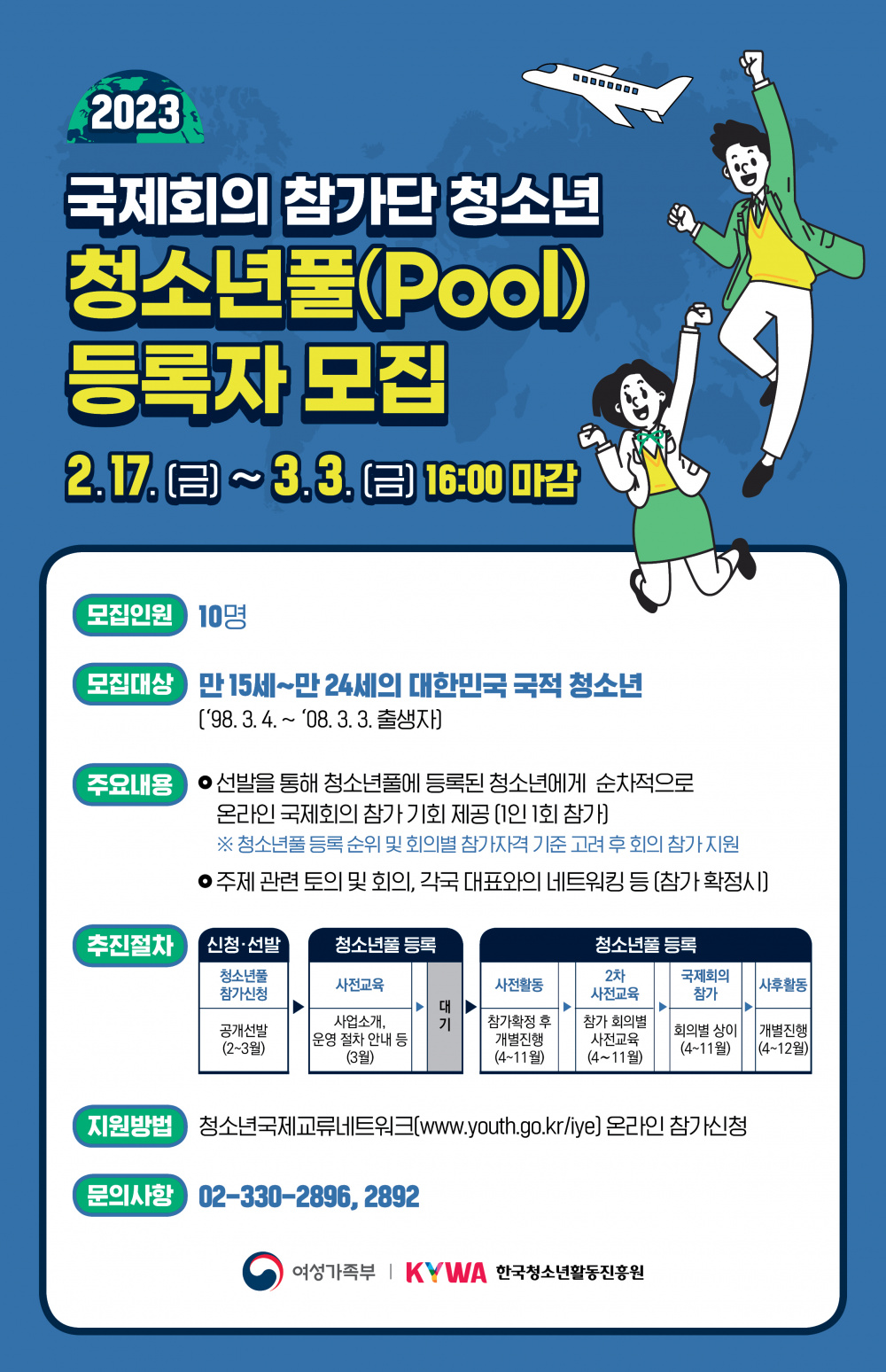 2023년 국제회의 참가단 청소년풀(Pool) 등록자 모집