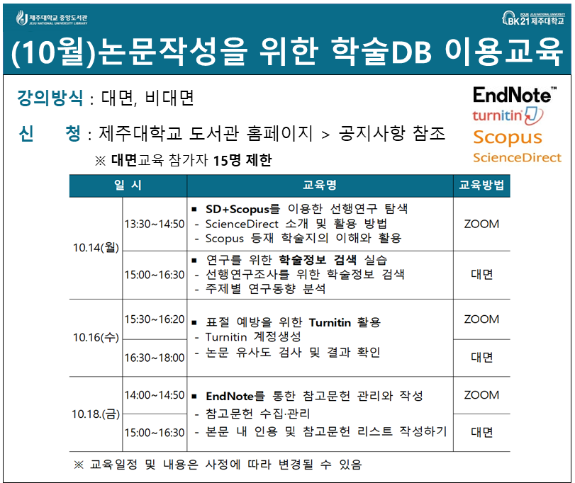 (중앙도서관)논문작성을 위한 학술 DB 이용교육 안내 